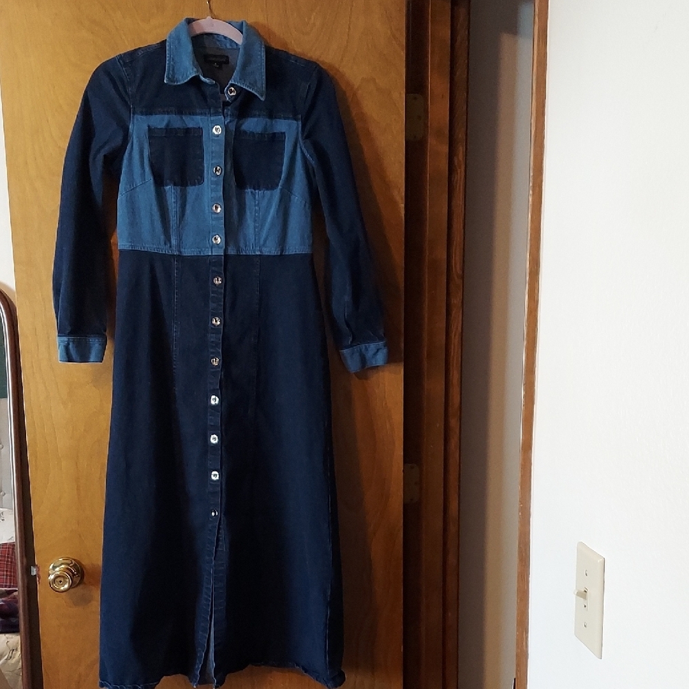 Stylish Denim Maxi Dress